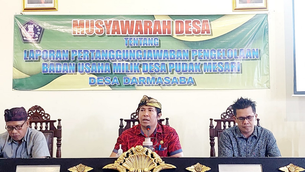 MUSYAWARAH DESA TENTANG LPJ PENGELOLAAN BUMDESA PUDAK MESARI